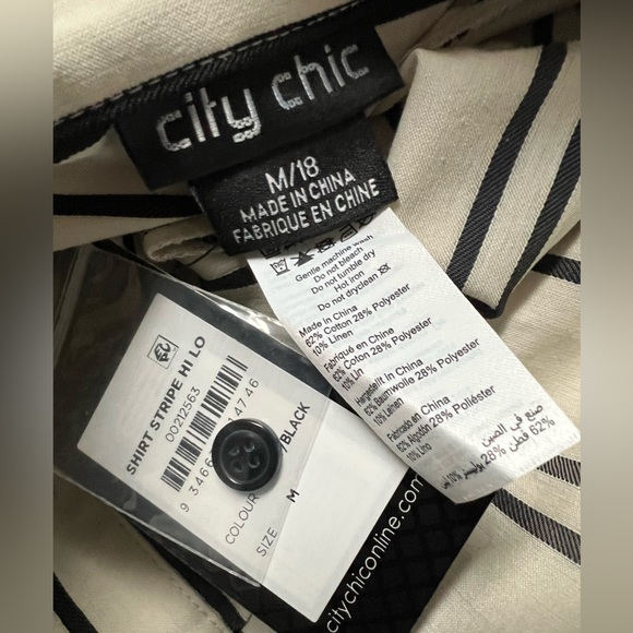 Cream & black tunic city chic - Picture 6 of 7